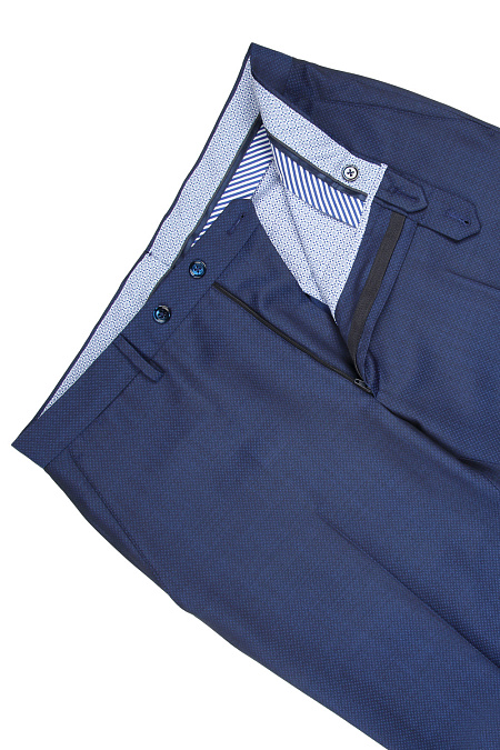 Мужские брендовые брюки арт. MI 30062/1166 Meucci (Италия) - фото. Цвет: Синий. Купить в интернет-магазине https://shop.meucci.ru
