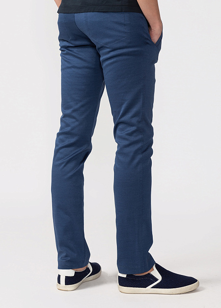 Мужские брендовые синие трикотажные брюки арт. 6M715 OX00 ZAFFIRO Meucci (Италия) - фото. Цвет: Синий. Купить в интернет-магазине https://shop.meucci.ru
