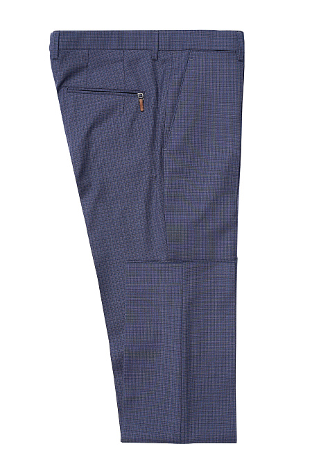 Мужские брюки фиолетовые в клетку арт. GB 1463 Purple Meucci (Италия) - фото. Цвет: Фиолетовый в клетку. Купить в интернет-магазине https://shop.meucci.ru
