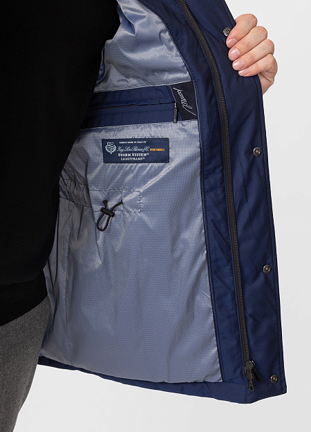 Классическая куртка-пиджак из шерсти Loro Piana для мужчин бренда Meucci (Италия), арт. 11177 - фото. Цвет: Темно-синий. Купить в интернет-магазине https://shop.meucci.ru
