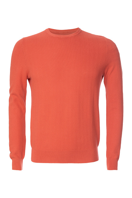 Хлопковый джемпер оранжевого цвета для мужчин бренда Meucci (Италия), арт. 58156/18164/378 - фото. Цвет: Оранжевый. Купить в интернет-магазине https://shop.meucci.ru
