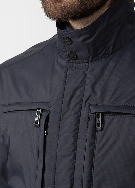 Классическая демисезонная куртка для мужчин бренда Meucci (Италия), арт. 12794 - фото. Цвет: Синий. Купить в интернет-магазине https://shop.meucci.ru
