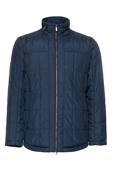 Короткая утепленная стеганая куртка  для мужчин бренда Meucci (Италия), арт. 4330 - фото. Цвет: Синий. Купить в интернет-магазине https://shop.meucci.ru
