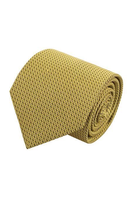 Желтый галстук с микроузором для мужчин бренда Meucci (Италия), арт. 7287/2 - фото. Цвет: Желтый. Купить в интернет-магазине https://shop.meucci.ru
