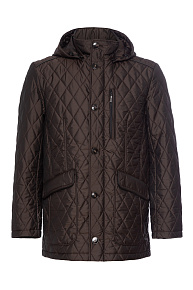 Стеганая куртка-парка коричневого цвета (3217)