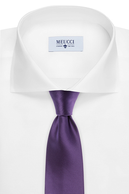 Фиолетовый галстук для мужчин бренда Meucci (Италия), арт. Z-2505 - фото. Цвет: Фиолетовый с микродизайном. Купить в интернет-магазине https://shop.meucci.ru
