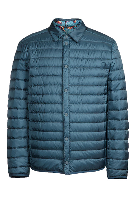 Легкая утепленная стеганая куртка для мужчин бренда Meucci (Италия), арт. 1692 - фото. Цвет: Изумрудно-синий. Купить в интернет-магазине https://shop.meucci.ru
