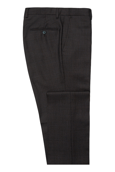 Мужской костюм темно-коричневый из шерсти Meucci (Италия), арт. MI 2200191/11019 - фото. Цвет: Темно-коричневый.