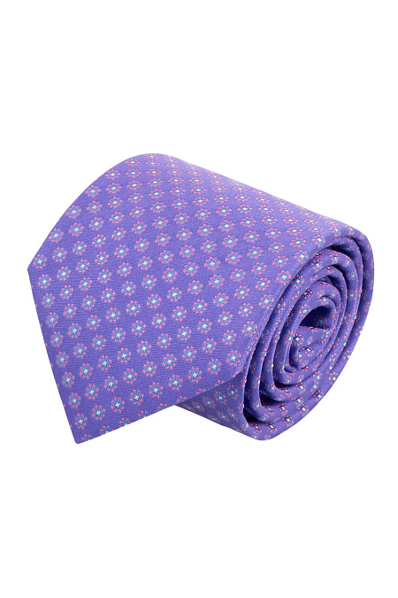 Фиолетовый галстук с мелким узором для мужчин бренда Meucci (Италия), арт. 7455/1 - фото. Цвет: Сиреневый. Купить в интернет-магазине https://shop.meucci.ru
