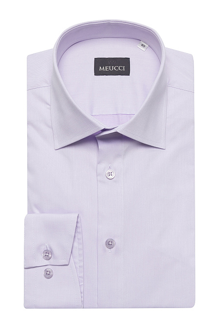 Модная мужская рубашка сиреневого цвета с длинным рукавом арт. SL 9020 R BAS 0491/182076 от Meucci (Италия) - фото. Цвет: Сиреневый. Купить в интернет-магазине https://shop.meucci.ru


