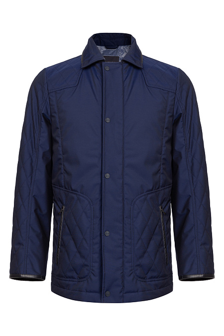 Классическая куртка-пиджак из шерсти Loro Piana для мужчин бренда Meucci (Италия), арт. 11177 - фото. Цвет: Темно-синий. Купить в интернет-магазине https://shop.meucci.ru
