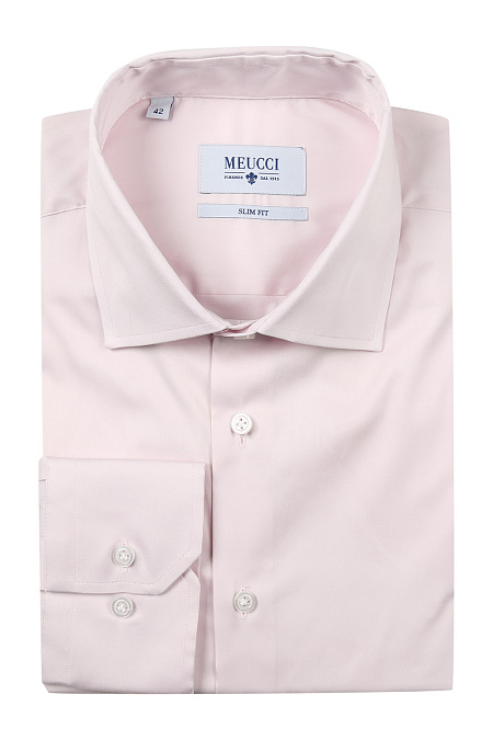Модная мужская приталенная рубашка светло-розового цвета арт. SL 91602 R 15261/141107 от Meucci (Италия) - фото. Цвет: Светло-розовый. Купить в интернет-магазине https://shop.meucci.ru

