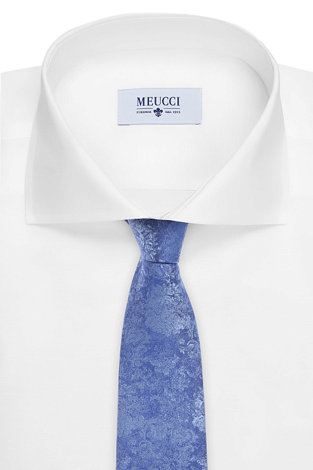 Шелковый галстук для мужчин бренда Meucci (Италия), арт. 36333/3 - фото. Цвет: Синий. Купить в интернет-магазине https://shop.meucci.ru
