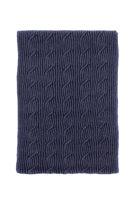 Шарф из шерсти с кашемиром тёмно-синий  для мужчин бренда Meucci (Италия), арт. 30Y78/2074 - фото. Цвет: тёмно-синий. Купить в интернет-магазине https://shop.meucci.ru
