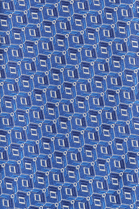 Небесно-голубой галстук с крупным узором для мужчин бренда Meucci (Италия), арт. J1455/1 - фото. Цвет: Голубой. Купить в интернет-магазине https://shop.meucci.ru

