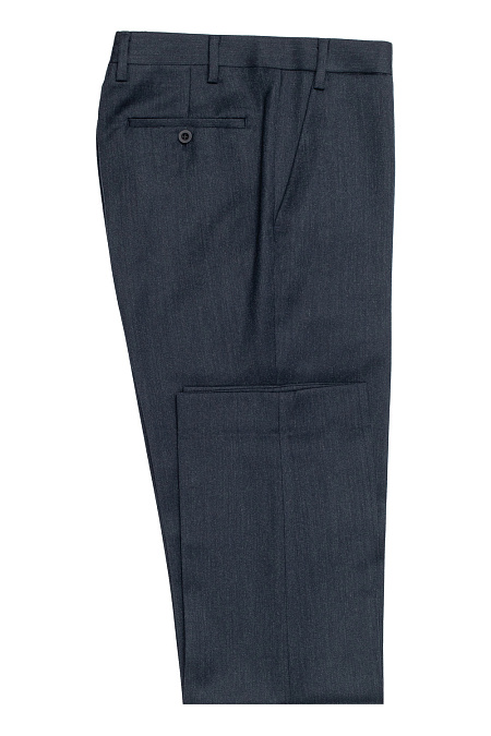 Мужские брендовые брюки полушерстяные серо-синего цвета  арт. 1065/02160/105 Meucci (Италия) - фото. Цвет: . Купить в интернет-магазине https://shop.meucci.ru
