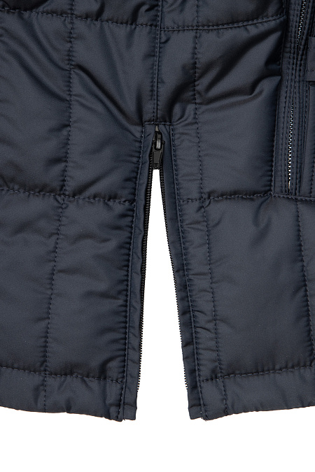 Классическая стёганая куртка удлинённая для мужчин бренда Meucci (Италия), арт. 5110 - фото. Цвет: Тёмно-синий. Купить в интернет-магазине https://shop.meucci.ru
