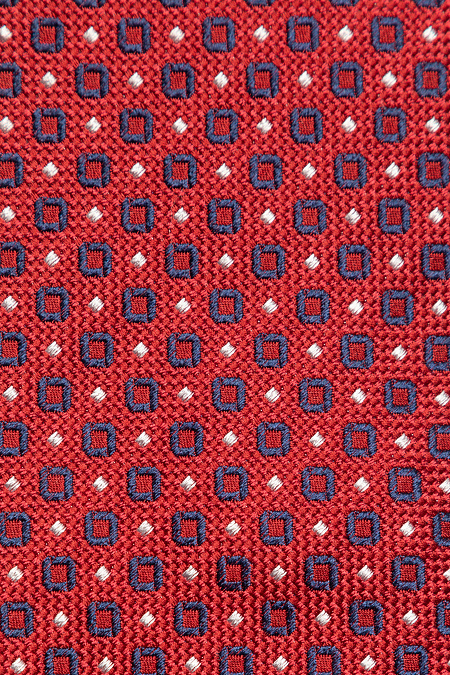 Шелковый галстук красного цвета с орнаментом для мужчин бренда Meucci (Италия), арт. EKM212202-19 - фото. Цвет: Красный, цветной орнамент. Купить в интернет-магазине https://shop.meucci.ru
