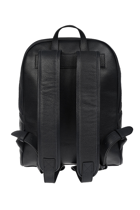 Рюкзак черного цвета из зернистой кожи  для мужчин бренда Meucci (Италия), арт. О-78176 - фото. Цвет: Черный. Купить в интернет-магазине https://shop.meucci.ru
