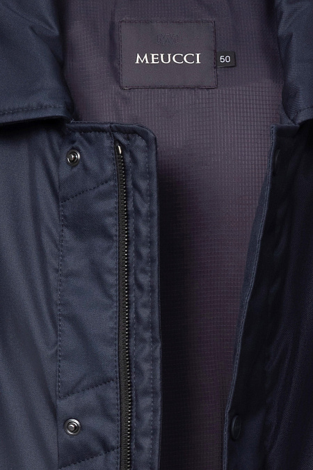Классическая утепленная куртка для мужчин бренда Meucci (Италия), арт. 11172 - фото. Цвет: Темно-синий. Купить в интернет-магазине https://shop.meucci.ru
