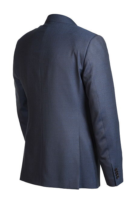 Мужской шерстяной однобортный пиджак синего цвета Meucci (Италия), арт. MI 2200161/1147 - фото. Цвет: Синий в полоску. Купить в интернет-магазине https://shop.meucci.ru
