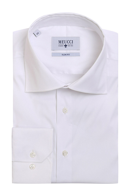 Модная мужская белая классическая рубашка арт. SL 90202 RL 10271/151576 от Meucci (Италия) - фото. Цвет: Белый. Купить в интернет-магазине https://shop.meucci.ru


