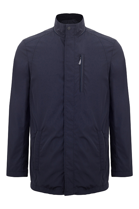 Удлиненная куртка темно-синего цвета для мужчин бренда Meucci (Италия), арт. 1308 - фото. Цвет: Тёмно-синий. Купить в интернет-магазине https://shop.meucci.ru
