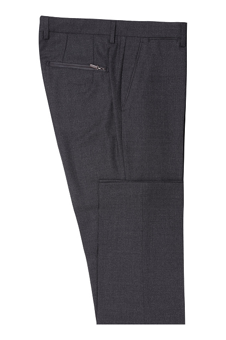 Мужские брендовые брюки арт. RD1073 SMOKE Meucci (Италия) - фото. Цвет: Серый. Купить в интернет-магазине https://shop.meucci.ru
