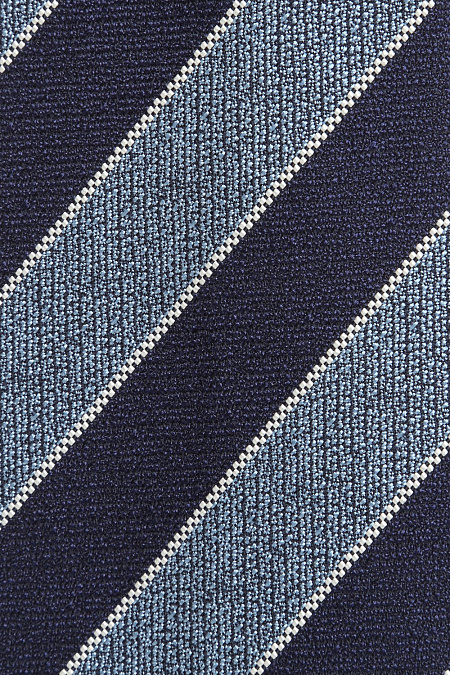 Галстук в косую полоску для мужчин бренда Meucci (Италия), арт. J1451/1 - фото. Цвет: Синий/голубой. Купить в интернет-магазине https://shop.meucci.ru
