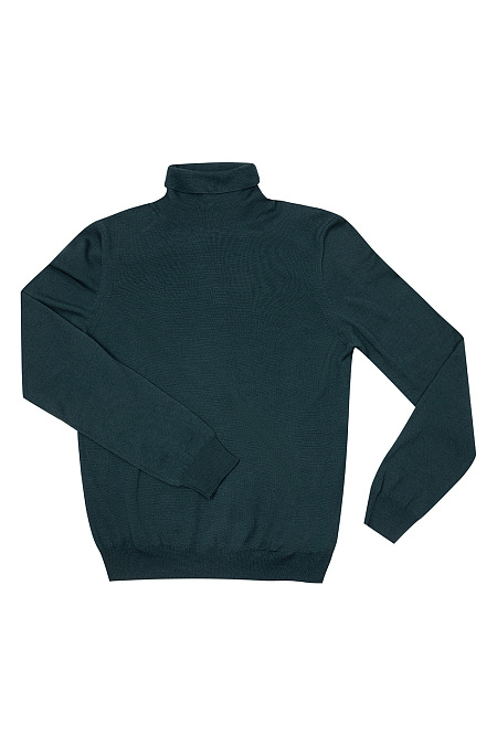 Шерстяной джемпер тёмно-зелёного цвета  для мужчин бренда Meucci (Италия), арт. 403DC20/21319 - фото. Цвет: Тёмно-зелёный. Купить в интернет-магазине https://shop.meucci.ru
