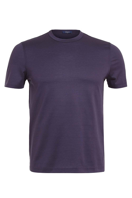 Темно-фиолетовая футболка для мужчин бренда Meucci (Италия), арт. 60155/74000/791 - фото. Цвет: Темно-фиолетовый. Купить в интернет-магазине https://shop.meucci.ru
