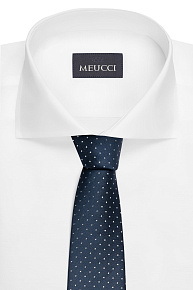 Темно-синий галстук с мелким орнаментом (EKM212202-95)
