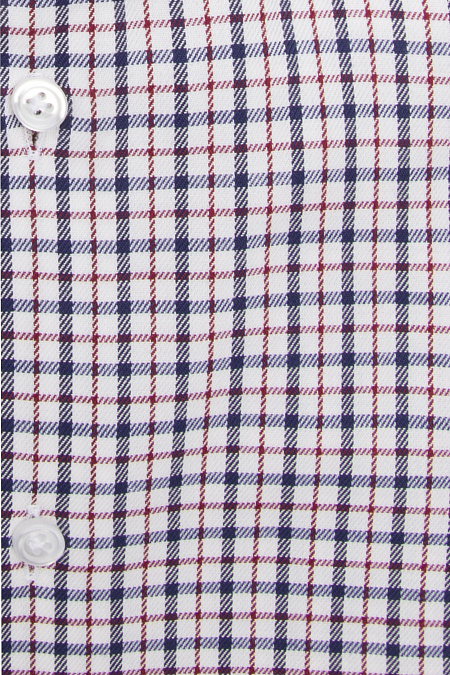 Модная мужская рубашка хлопковая в красно-синюю клетку  арт. SL 902022 RL 91AG/302202 от Meucci (Италия) - фото. Цвет: Красно-синяя клетка.
