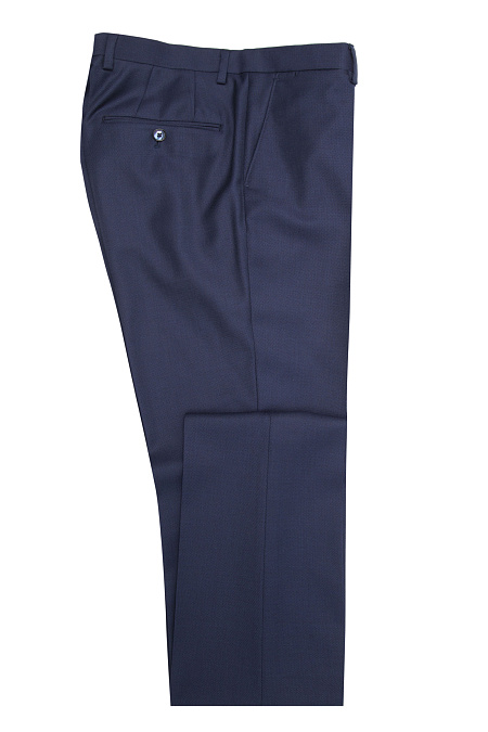 Мужские брюки классические синего цвета  арт. MI 30062VB/8036 Meucci (Италия) - фото. Цвет: Синий. Купить в интернет-магазине https://shop.meucci.ru

