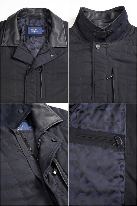 Куртка для мужчин бренда Meucci (Италия), арт. 4468 - фото. Цвет: Тёмно-синий. Купить в интернет-магазине https://shop.meucci.ru
