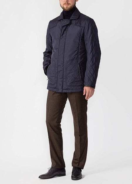 Демисезонная куртка-пиджак из шелка для мужчин бренда Meucci (Италия), арт. 11171 - фото. Цвет: Темно-синий. Купить в интернет-магазине https://shop.meucci.ru
