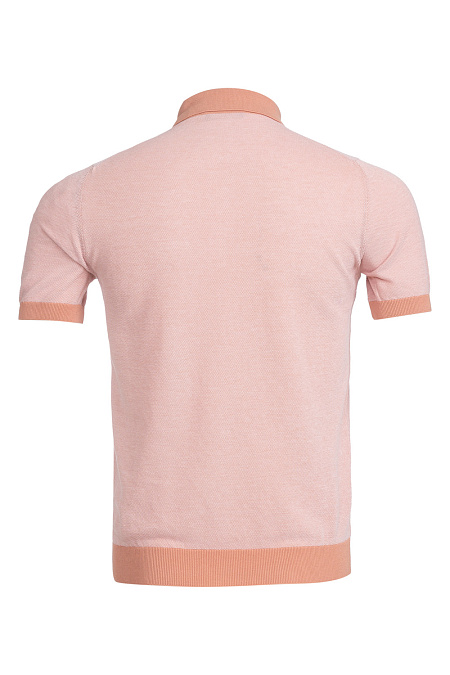 Трикотажное поло на пуговицах для мужчин бренда Meucci (Италия), арт. 43141/20754/329 - фото. Цвет: Розовый с оранжевым оттенком. Купить в интернет-магазине https://shop.meucci.ru
