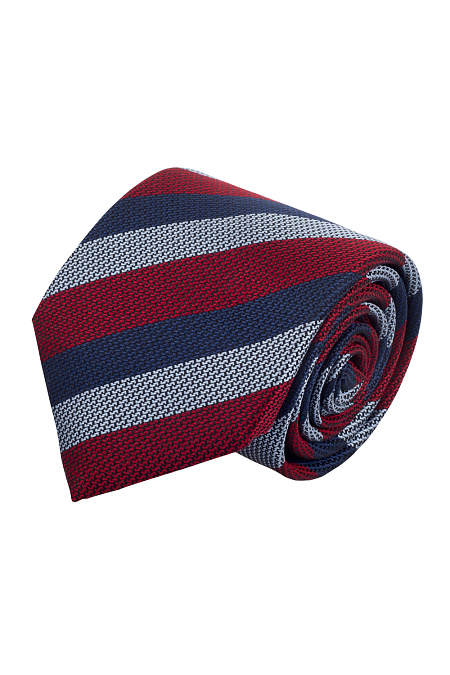 Синий галстук в косую полосу для мужчин бренда Meucci (Италия), арт. 44036/3 - фото. Цвет: Красный/синий. Купить в интернет-магазине https://shop.meucci.ru
