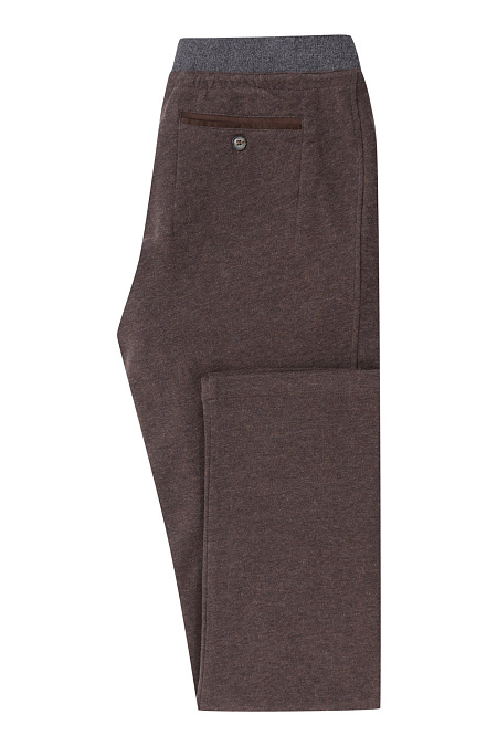 Мужские брендовые спортивные коричневые брюки арт. 3M715 LB00 MORO Meucci (Италия) - фото. Цвет: Коричневый. Купить в интернет-магазине https://shop.meucci.ru
