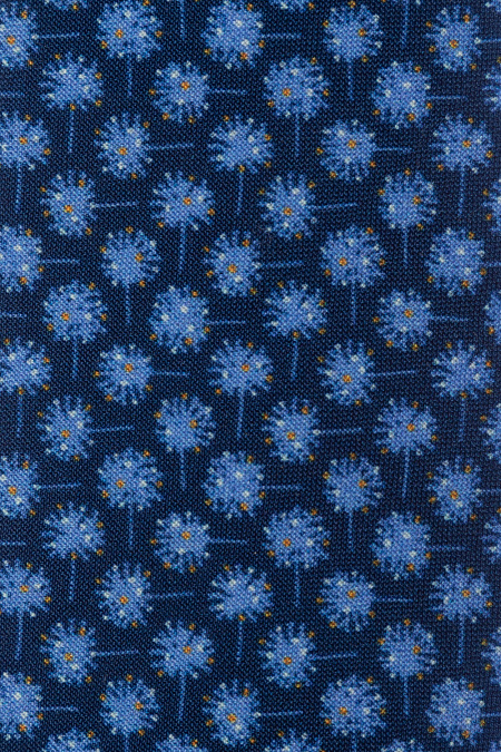 Синий шерстяной галстук для мужчин бренда Meucci (Италия), арт. 8097/1 - фото. Цвет: Синий с узором. Купить в интернет-магазине https://shop.meucci.ru
