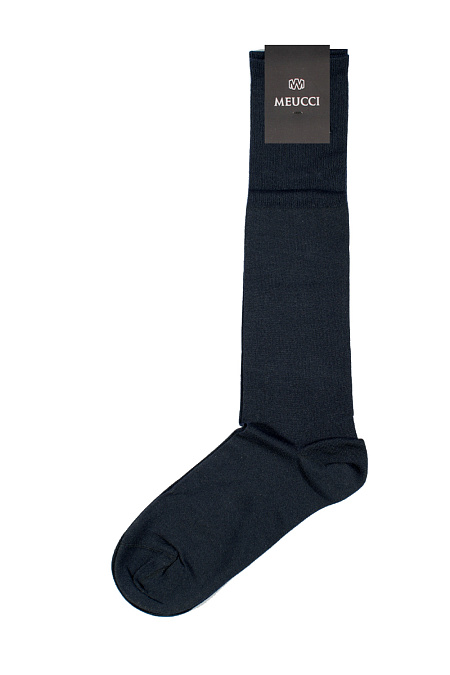Темно-синие высокие носки для мужчин бренда Meucci (Италия), арт. BG01 - фото. Цвет: Темно-синий. Купить в интернет-магазине https://shop.meucci.ru
