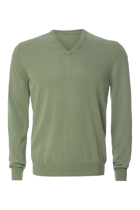 Хлопковый пуловер зеленого цвета для мужчин бренда Meucci (Италия), арт. 55149/21401/318 - фото. Цвет: Зеленый. Купить в интернет-магазине https://shop.meucci.ru
