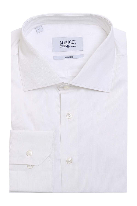Модная мужская классическая белая рубашка арт. SL 90102 RL 10271/141270 от Meucci (Италия) - фото. Цвет: Белый. Купить в интернет-магазине https://shop.meucci.ru


