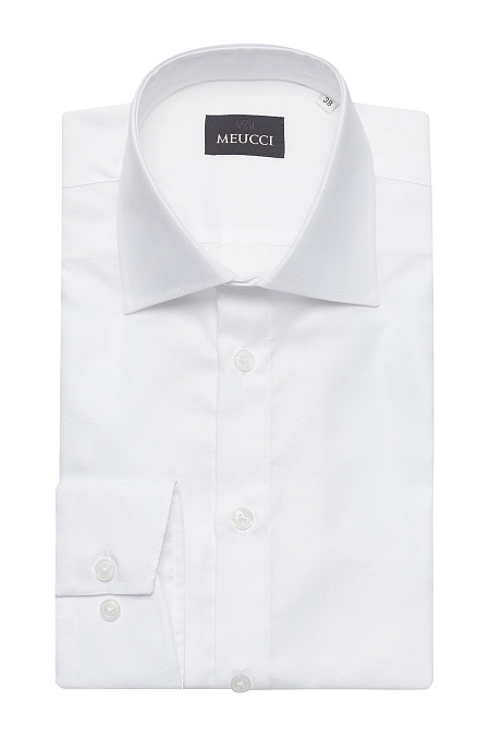Модная мужская рубашка белого цвета с микродизайном арт. SL 9020 RL BAS 0191/182051 от Meucci (Италия) - фото. Цвет: Белый с микродизайном. Купить в интернет-магазине https://shop.meucci.ru

