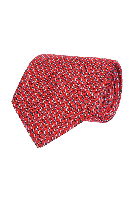 Красный галстук с мелким узором для мужчин бренда Meucci (Италия), арт. 7594/1 - фото. Цвет: Красный. Купить в интернет-магазине https://shop.meucci.ru
