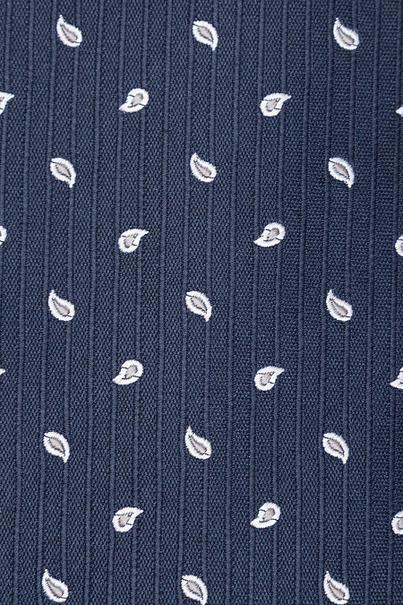 Синий галстук с орнаментом пейсли для мужчин бренда Meucci (Италия), арт. 03202006-69 - фото. Цвет: Синий с орнаментом пейсли. Купить в интернет-магазине https://shop.meucci.ru
