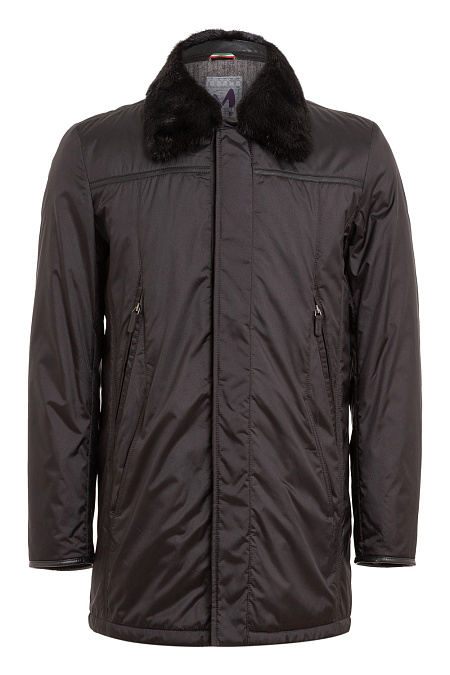 Утепленная черная куртка для мужчин бренда Meucci (Италия), арт. CHIETI NERO - фото. Цвет: Черный. Купить в интернет-магазине https://shop.meucci.ru
