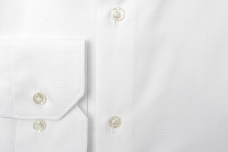 Модная мужская классическая белая рубашка из хлопка арт. SL 90102 RL 10171/141269 от Meucci (Италия) - фото. Цвет: Белый микродизайн. Купить в интернет-магазине https://shop.meucci.ru

