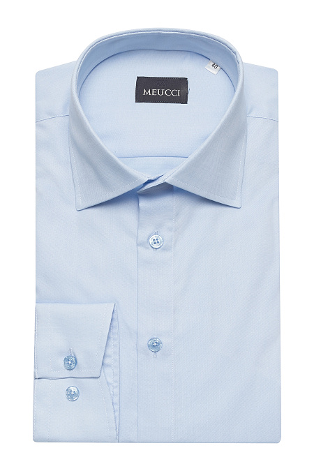 Модная мужская рубашка голубого цвета с микродизайном арт. SL 9020 RL BAS 0291/182058 от Meucci (Италия) - фото. Цвет: Голубой с микродизайном. Купить в интернет-магазине https://shop.meucci.ru

