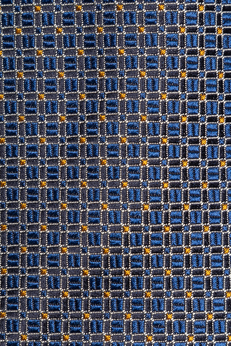 Синий галстук из шелка с цветным орнаментом для мужчин бренда Meucci (Италия), арт. EKM212202-14 - фото. Цвет: Синий, цветной орнамент. Купить в интернет-магазине https://shop.meucci.ru
